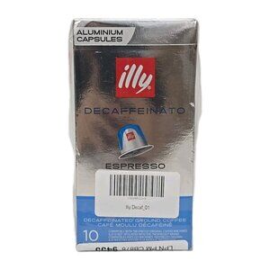 ILLY Decaffeinato Aluminum Coffee Pods Nespresso 10 Capsules